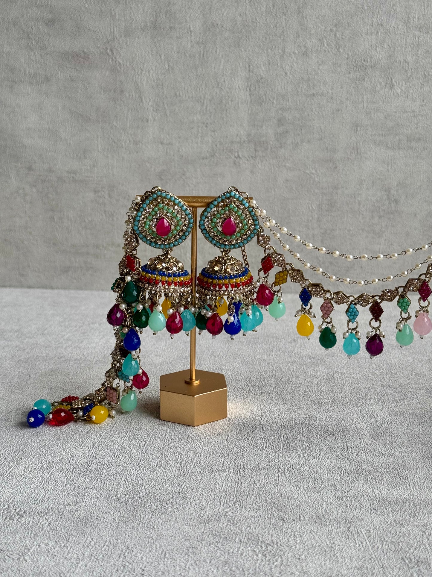 Ayura Designs Bahubali Earrings – Multicolour
