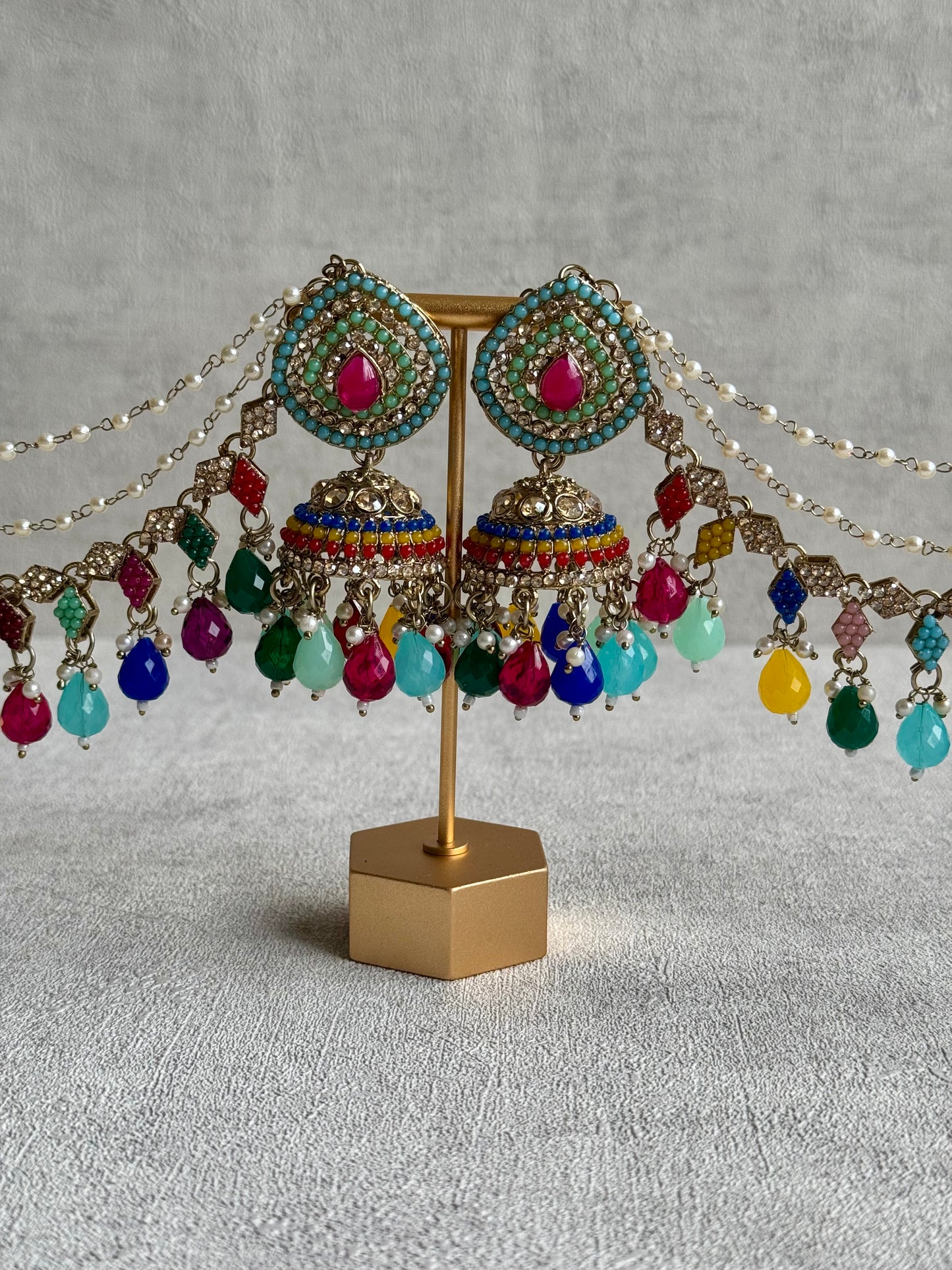 Ayura Designs Bahubali Earrings – Multicolour