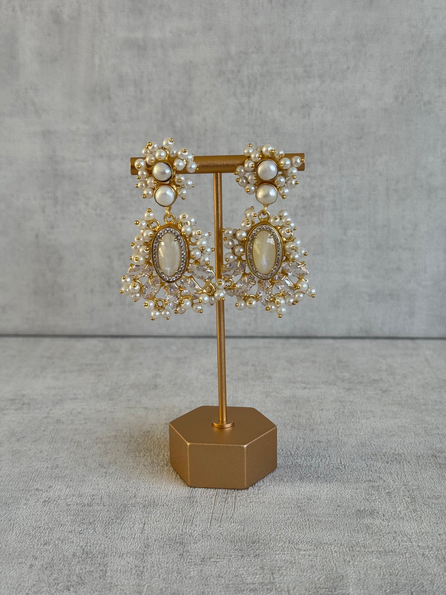 Ayura Designs Seraphina Earrings – Moonstone, Pearls & Crystals