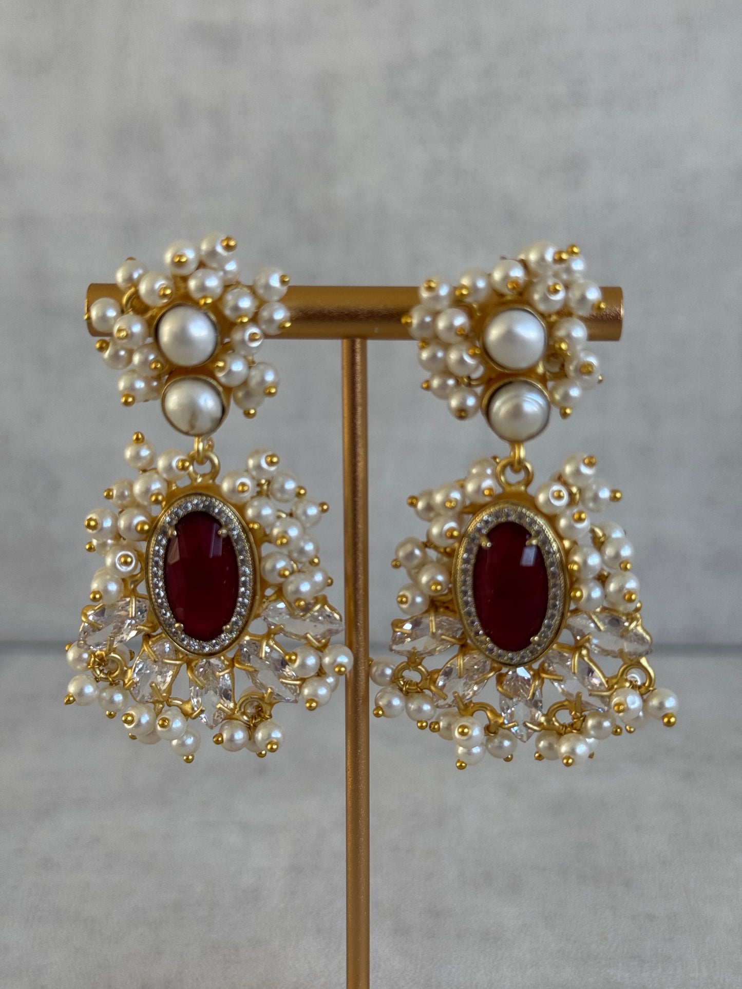 Ayura Designs Seraphina Earrings – Moonstone, Pearls & Crystals