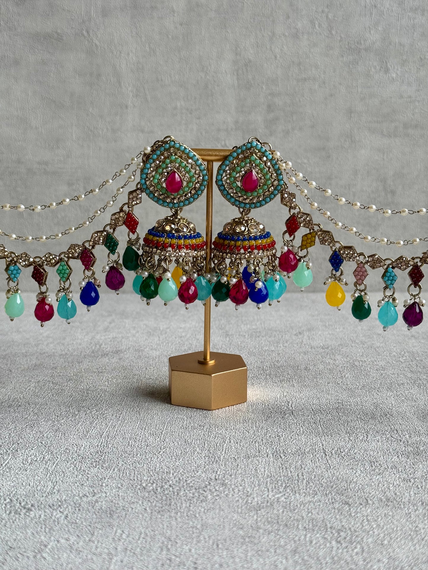Ayura Designs Bahubali Earrings – Multicolour
