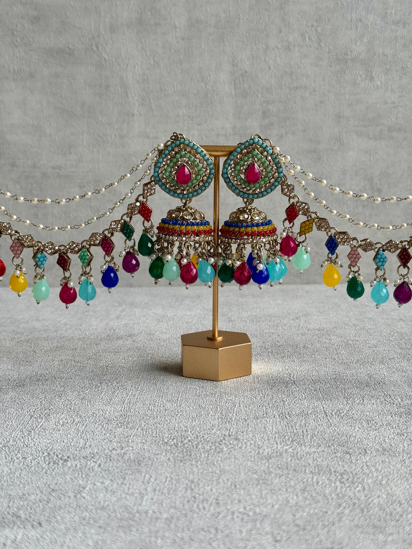 Ayura Designs Bahubali Earrings – Multicolour