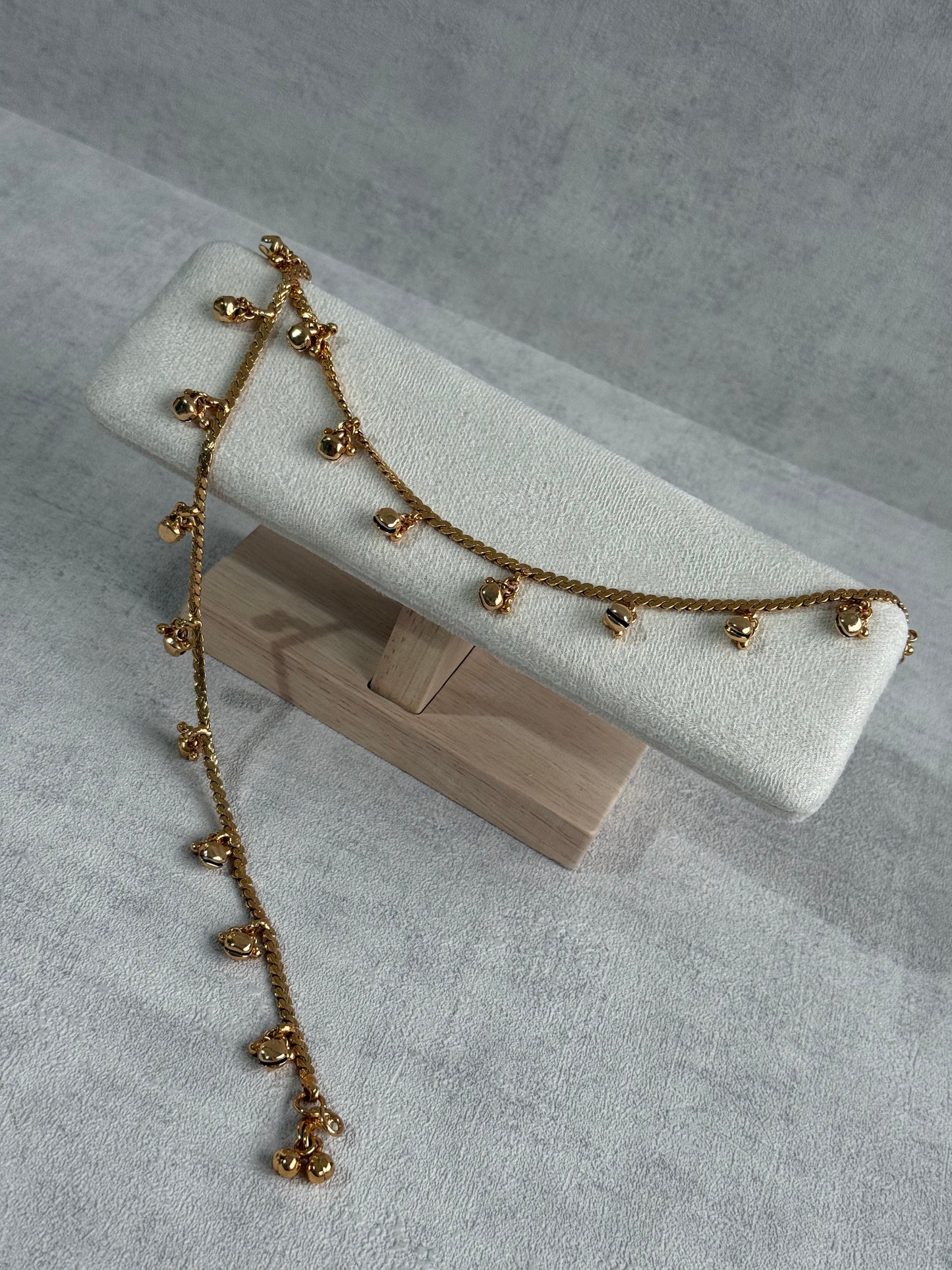 Ayura Designs Chameli Payals – Gold-Toned Anklets with Ghungroo Detailing