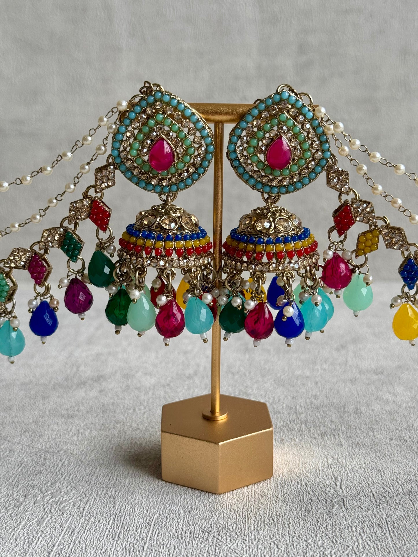 Ayura Designs Bahubali Earrings – Multicolour