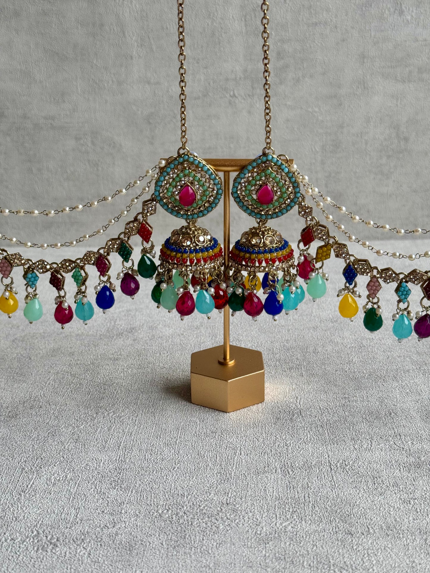 Ayura Designs Bahubali Earrings – Multicolour