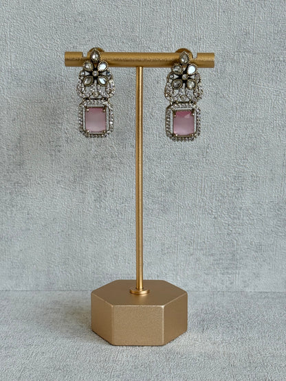 Ayura Designs Celine Set with Earrings – Moissanite Blush Pink Statement Set