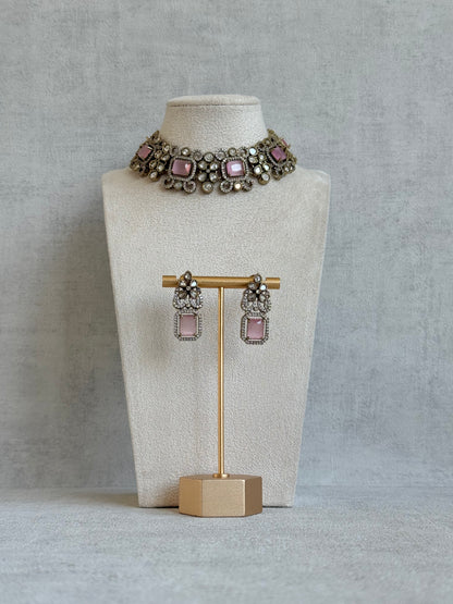 Ayura Designs Celine Set with Earrings – Moissanite Blush Pink Statement Set