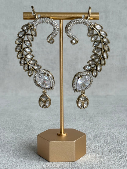 Ayura Designs Dvija Jhumkis – Crystal Ear Cuff Earrings