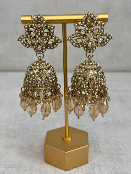 Ayura Designs Wafa Jhumkis – Gold & Multicolor Earrings