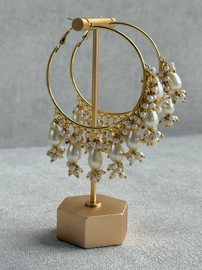 Ayura Designs Mehru Balis – Pearl Drop Balis in Gold Finish