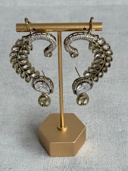 Ayura Designs Dvija Jhumkis – Crystal Ear Cuff Earrings