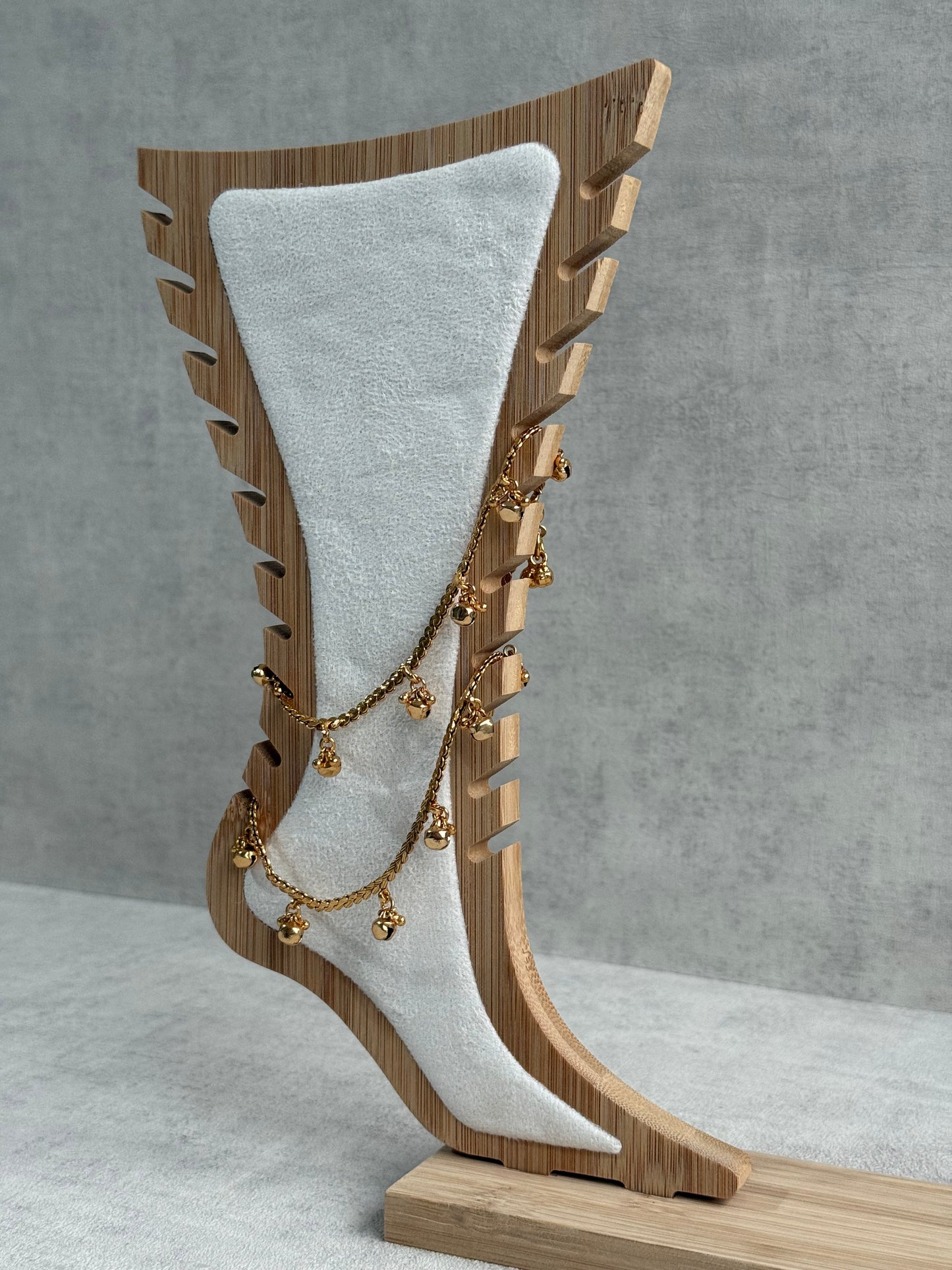 Ayura Designs Chameli Payals – Gold-Toned Anklets with Ghungroo Detailing