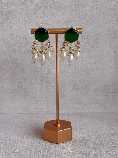 Ayura Designs Vahida Choker Set with Earrings – Multicolour Stone Choker with Pearl Drops & Kundan Detailing