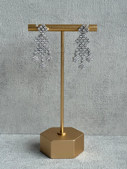Ayura Designs Camille Set with Earrings – Diamond-Cut Crystal Necklace & Statement Drop Earrings