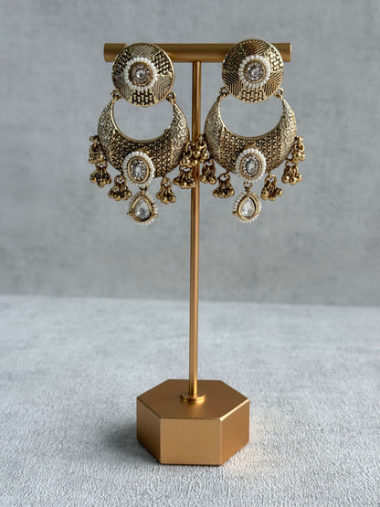 Ayura Designs Purvi Set – Necklace & Earrings with Antique Gold Filigree, Ivory & Pearl Detailing