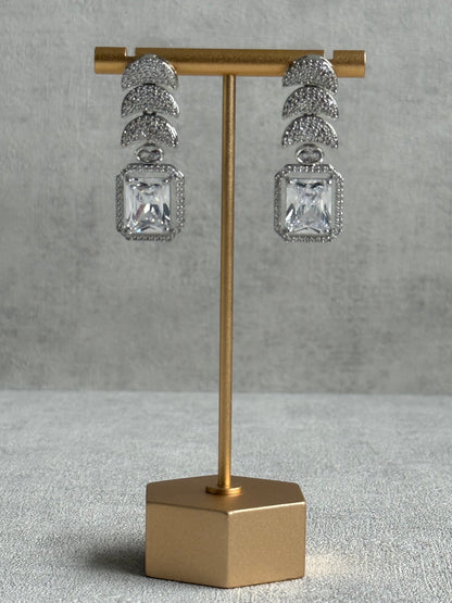 Ayura Designs Arabella Set – Silver Necklace & Earrings with Moissanite Stones