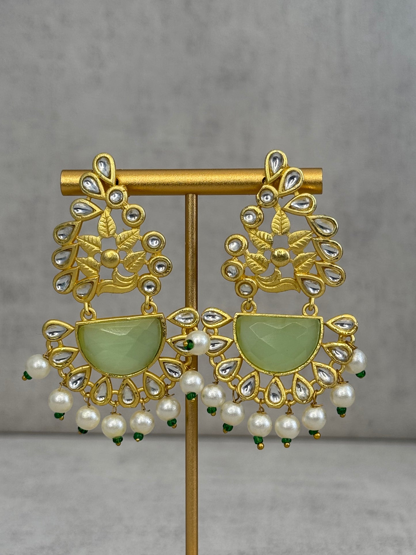 Ayura Designs Vaanya Earrings – Pink Kundan & Pearl Earrings