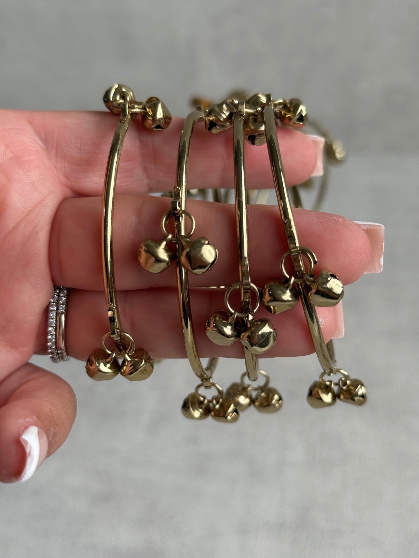 Ayura Designs Ujjala Churdiya/Bangles – Set of 4 Gold Bangles with Ghungroo Detailing