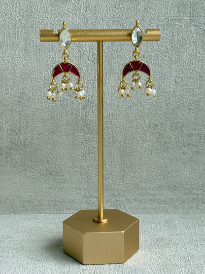 Ayura Designs Mahi Choker Set with Earrings – Meenakari Kundan Hot Pink & Ivory Detailing
