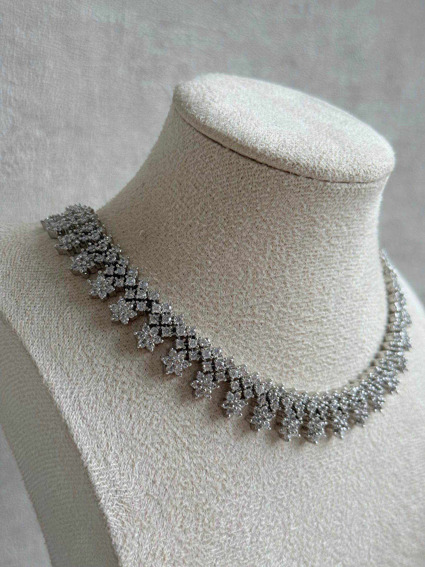Ayura Designs Camille Set with Earrings – Diamond-Cut Crystal Necklace & Statement Drop Earrings