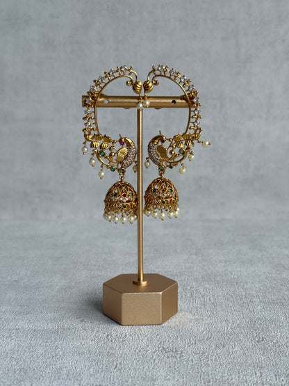 Ayura Designs Divisha Jhumkis – Peacock Ear Cuff Earrings