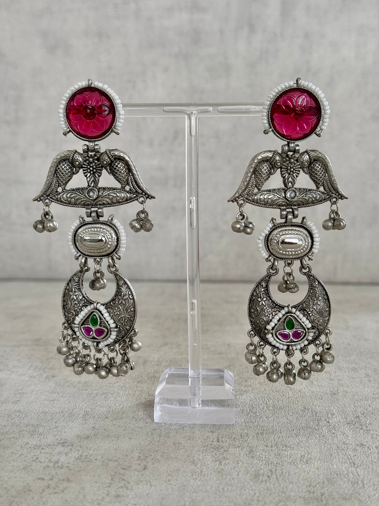 Ayura Designs Ira Antique Silver Earrings – A Fusion of Heritage & Elegance