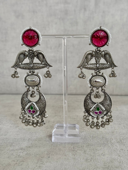 Ayura Designs Ira Antique Silver Earrings – A Fusion of Heritage & Elegance