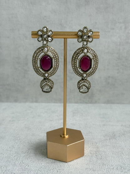 Ayura Designs Emanya Choker Set – Choker, Earrings & Tikka with Mirror-Cut Stones, Multicolour & Antique Gold Detailing
