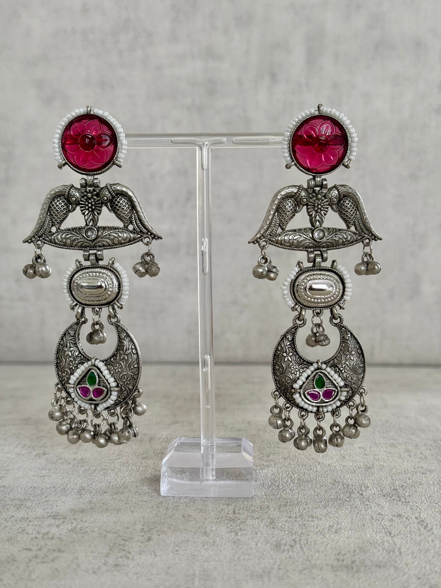 Ayura Designs Ira Antique Silver Earrings – A Fusion of Heritage & Elegance