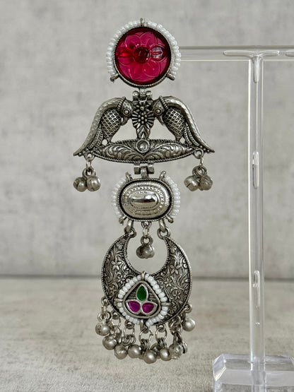 Ayura Designs Ira Antique Silver Earrings – A Fusion of Heritage & Elegance