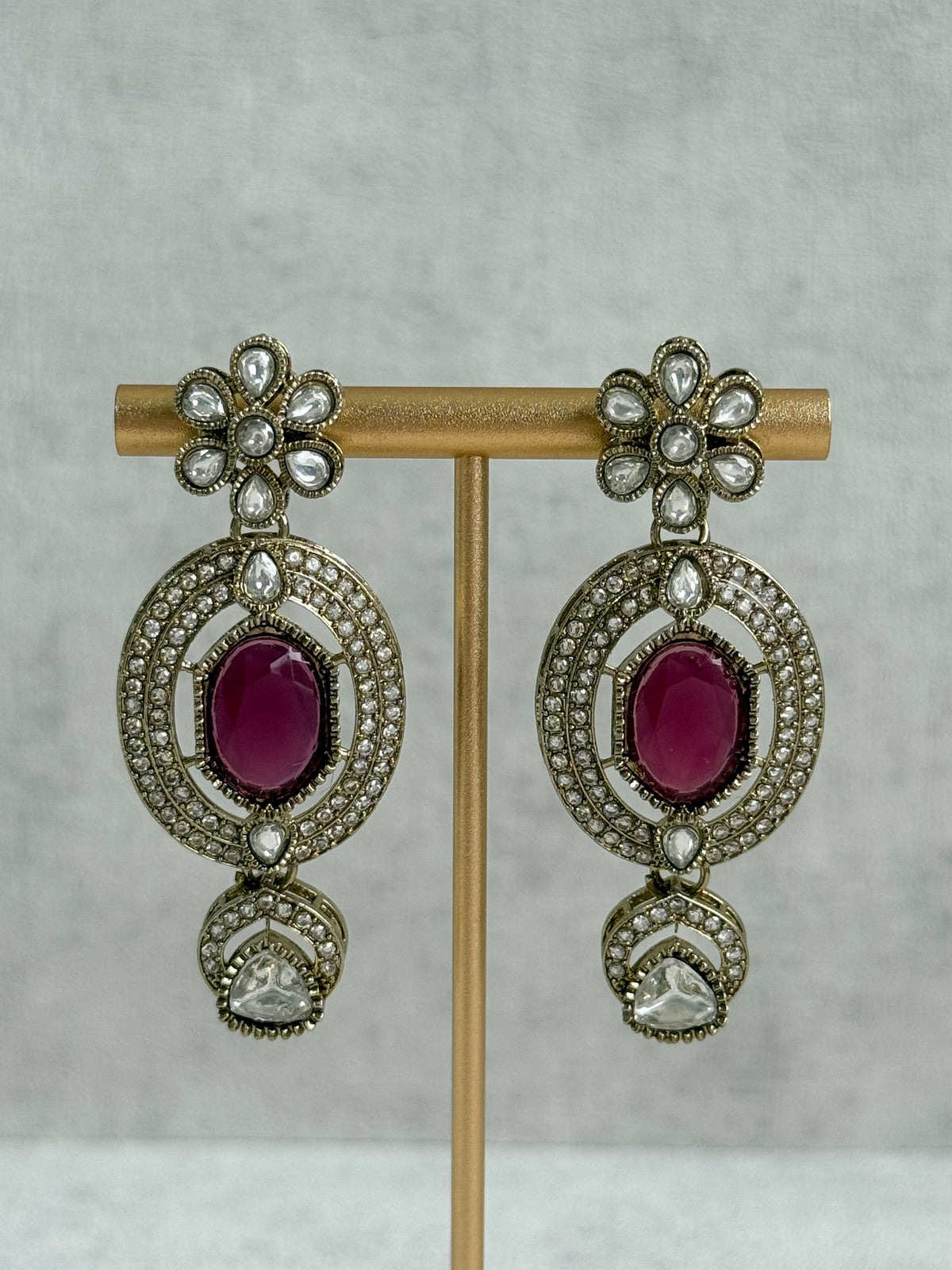 Ayura Designs Emanya Choker Set – Choker, Earrings & Tikka with Mirror-Cut Stones, Multicolour & Antique Gold Detailing