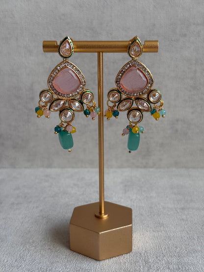 Ayura Designs Paheli Set with Earrings – Multicolour Stones, Kundan Detailing & Pearl Strands