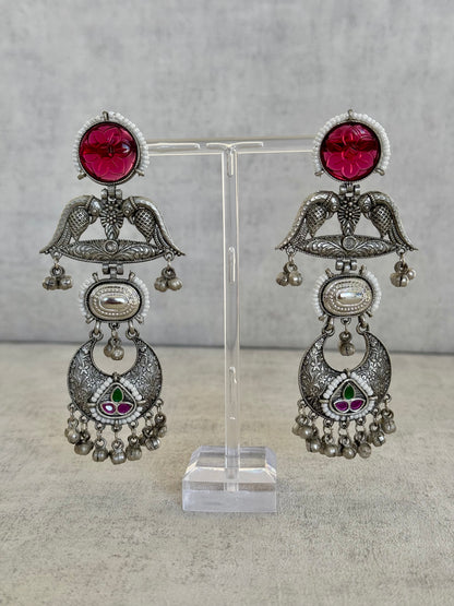 Ayura Designs Ira Antique Silver Earrings – A Fusion of Heritage & Elegance