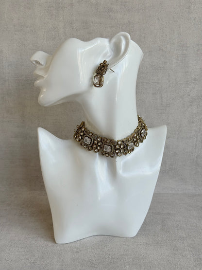Ayura Designs Celine Set with Earrings – Moissanite Crystal Statement Set