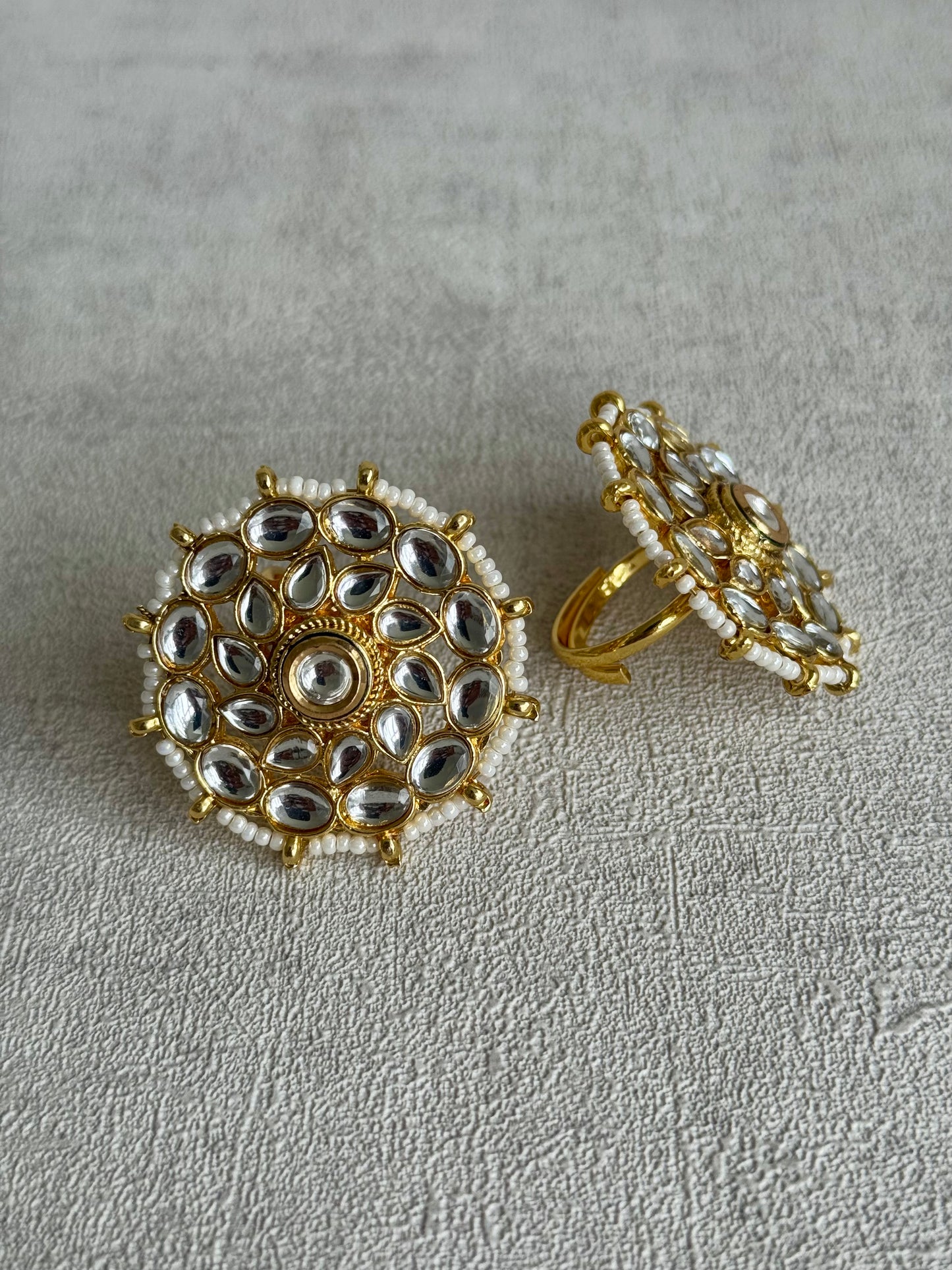 Ayura Designs Meherbano Bridal Set with Necklace, Jhumkis, Tikka, Nath, Ring & Sheeshphool – Jadau Kundan Craftsmanship with Mirror-Cut Polki, Emerald Green Stones & Antique Gold Finish