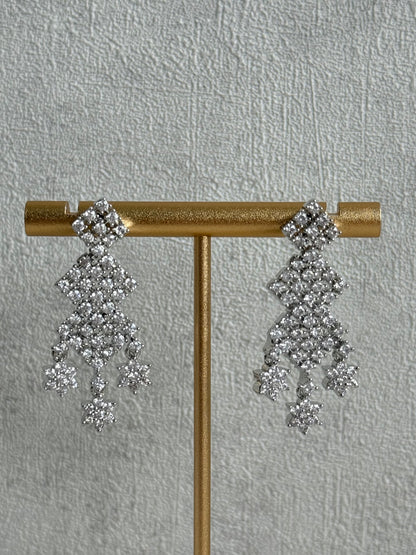 Ayura Designs Camille Set with Earrings – Diamond-Cut Crystal Necklace & Statement Drop Earrings