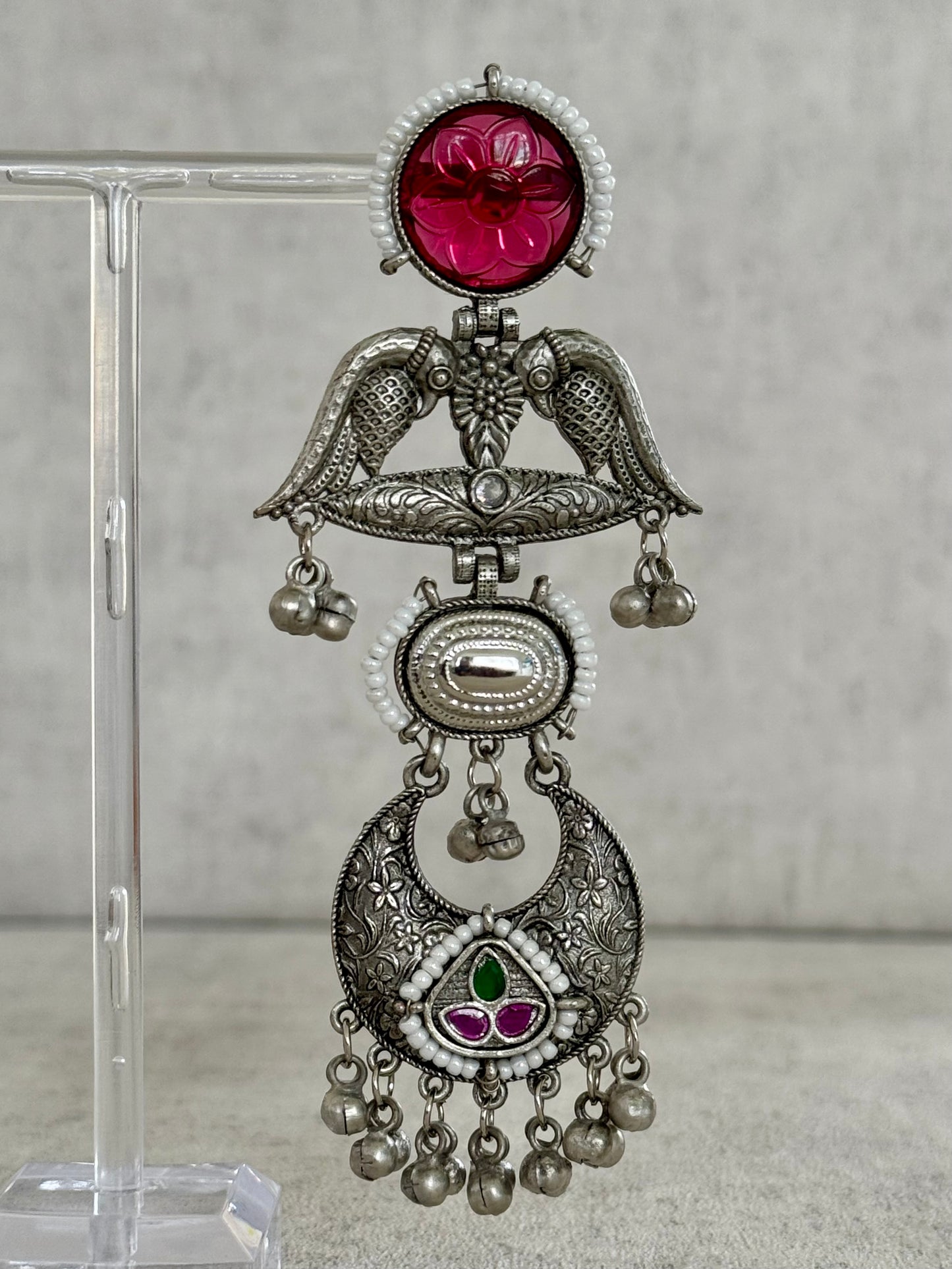 Ayura Designs Ira Antique Silver Earrings – A Fusion of Heritage & Elegance