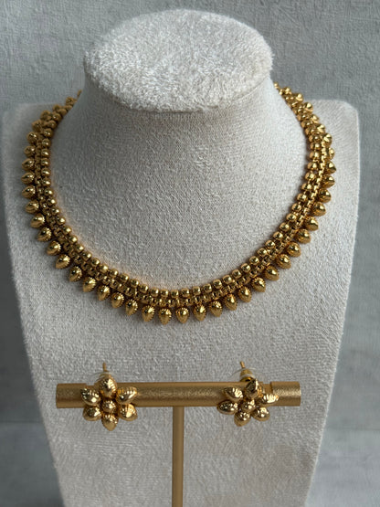Ayura Designs Riddhi Set – Necklace & Earrings with Gold-Toned Beaded Detailing