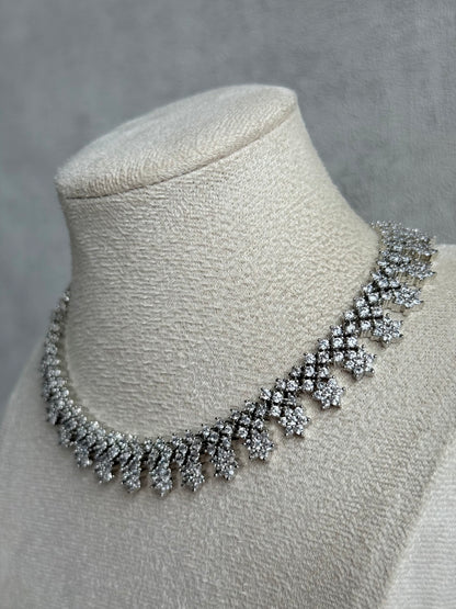 Ayura Designs Camille Set with Earrings – Diamond-Cut Crystal Necklace & Statement Drop Earrings