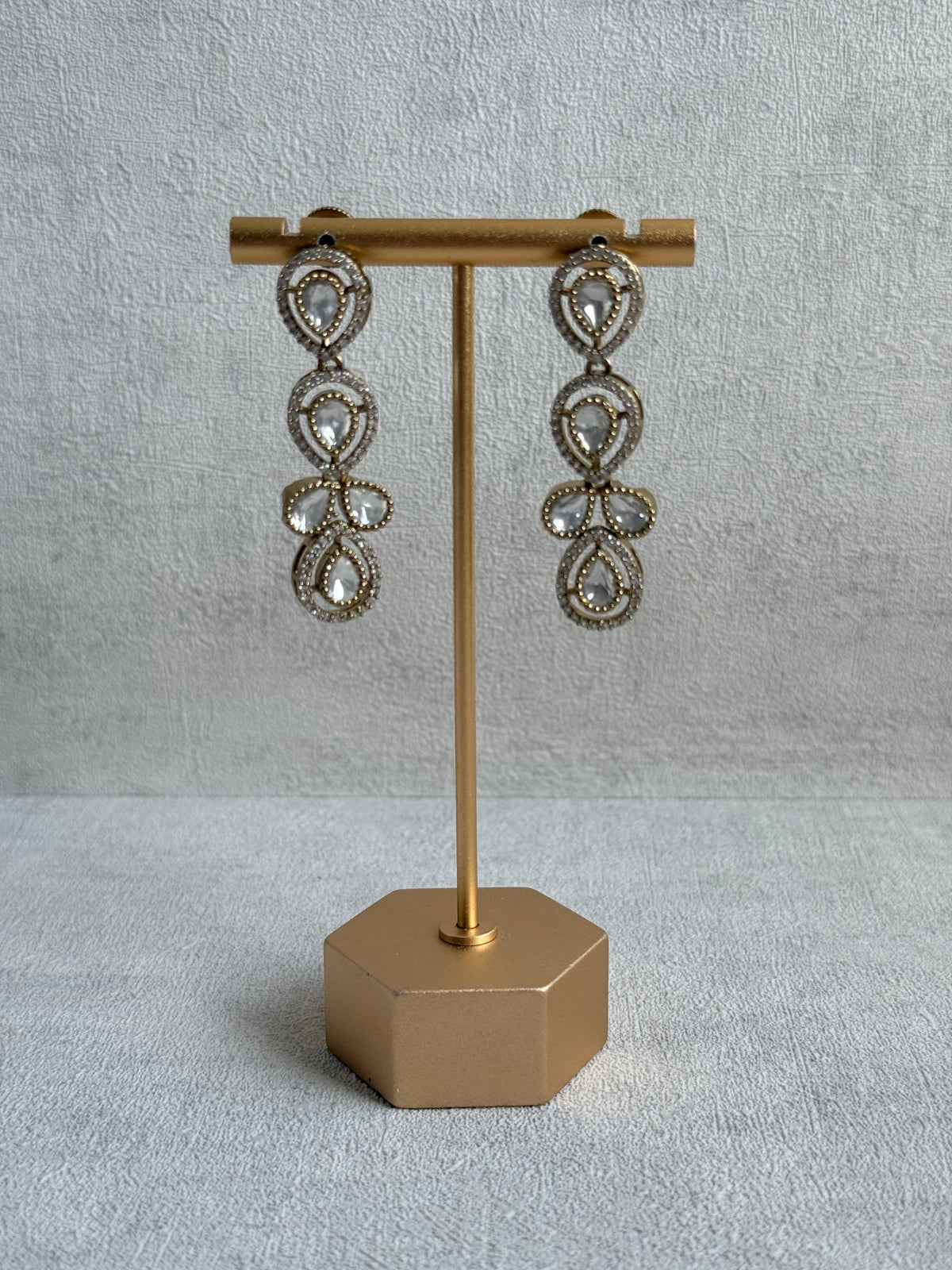 Ayura Designs Bianca Necklace Set with Earrings – Kundan, Crystals & Gold Finish