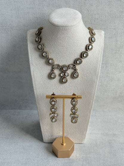 Ayura Designs Bianca Necklace Set with Earrings – Kundan, Crystals & Gold Finish