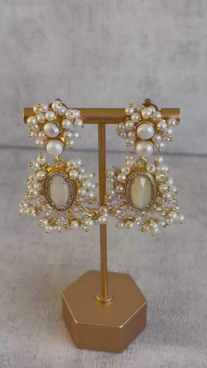 Ayura Designs Seraphina Earrings – Moonstone, Pearls & Crystals