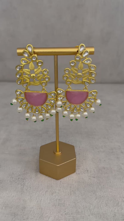 Ayura Designs Vaanya Earrings – Pastel Green Kundan & Pearl Earrings